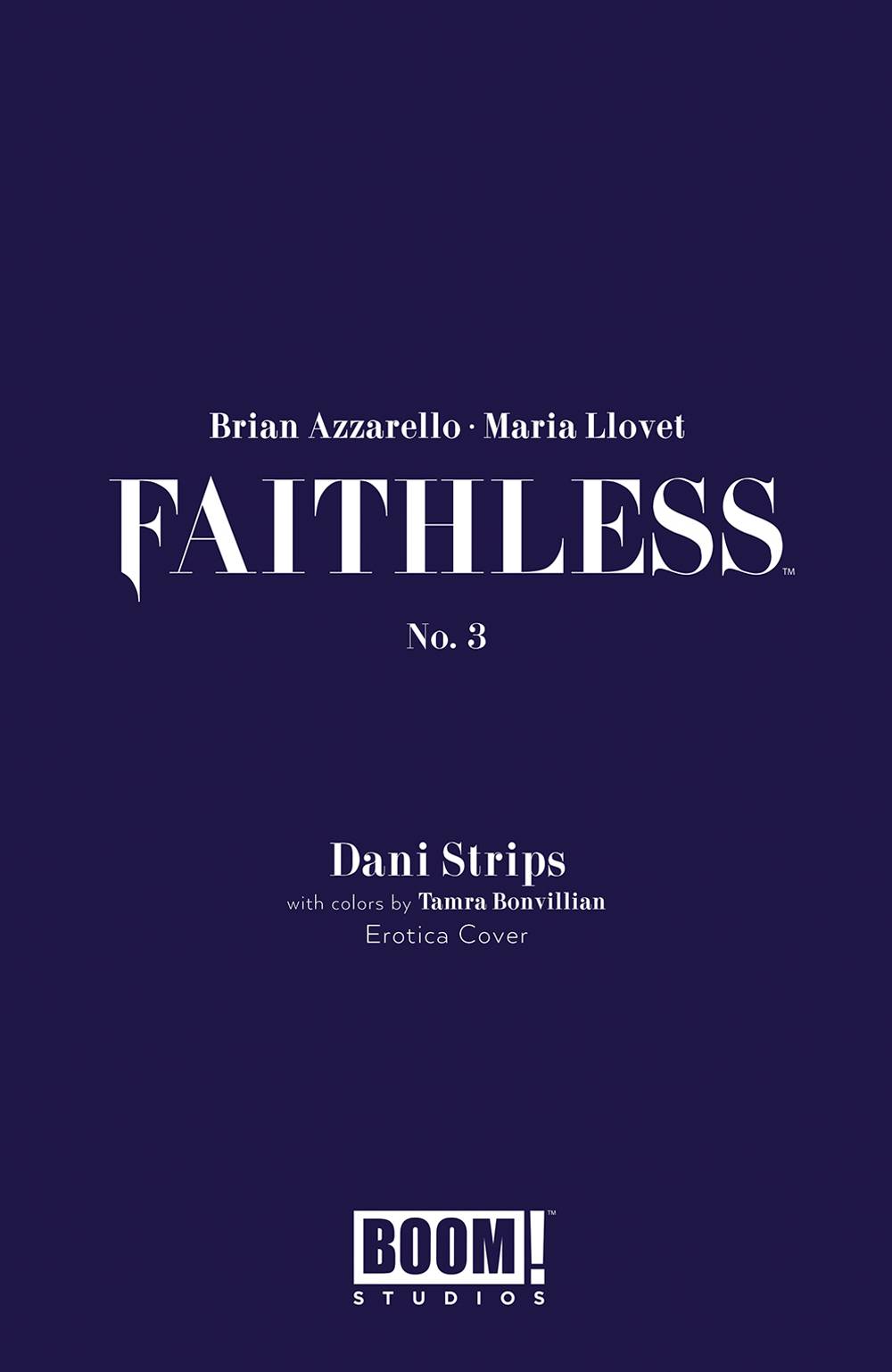FAITHLESS #3 (OF 5) CVR B EROTICA STRIPS VAR 06/19/19 FOC 05/27/19