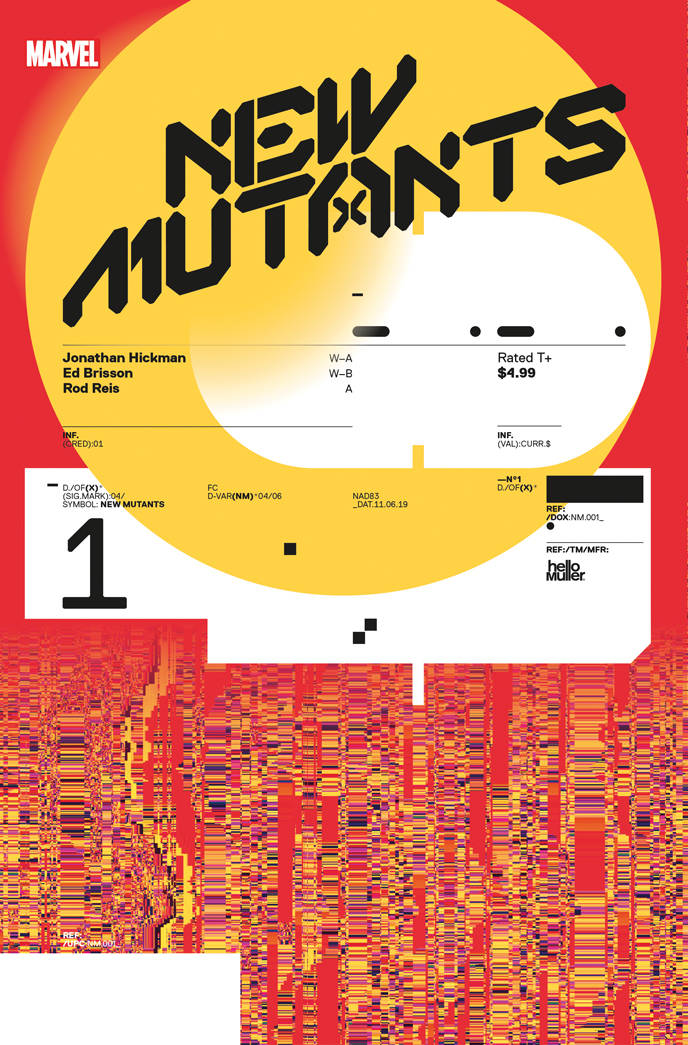 NEW MUTANTS #1 MULLER DESIGN 1:10 VARIANT DX 11/06/19 FOC 10/14/19