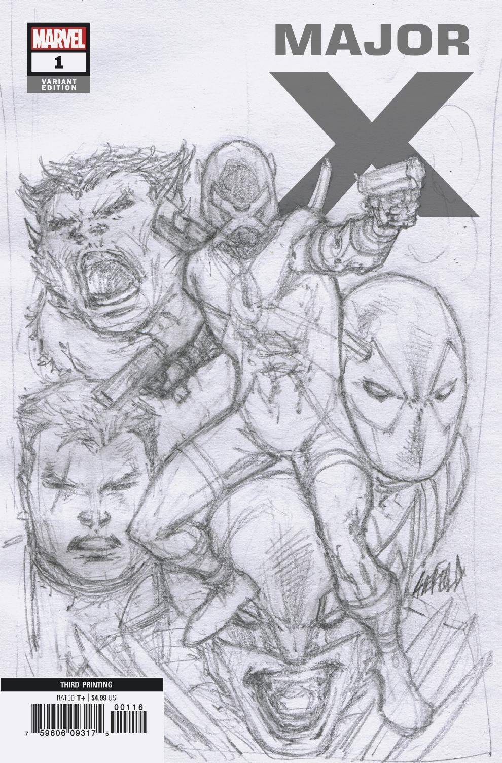 MAJOR X #1 (OF 6) 3RD PTG LIEFELD VARIANT 1:25  05/29/19
