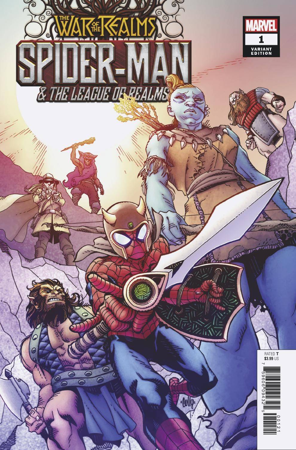 WAR OF REALMS SPIDER-MAN & LEAGUE OF REALMS #1 (OF 3) HAMNER 05/08/19 FOC 04/22/19