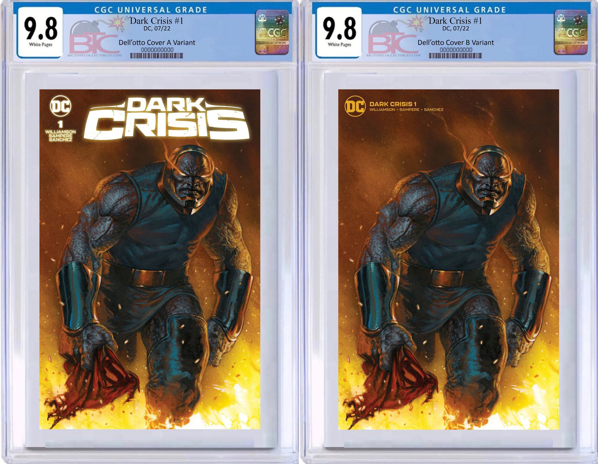06/07/2022 DARK CRISIS #1 GABRIELE DELL'OTTO EXCLUSIVE VARIANT COVER RAW & GRADED OPTIONS (D2)