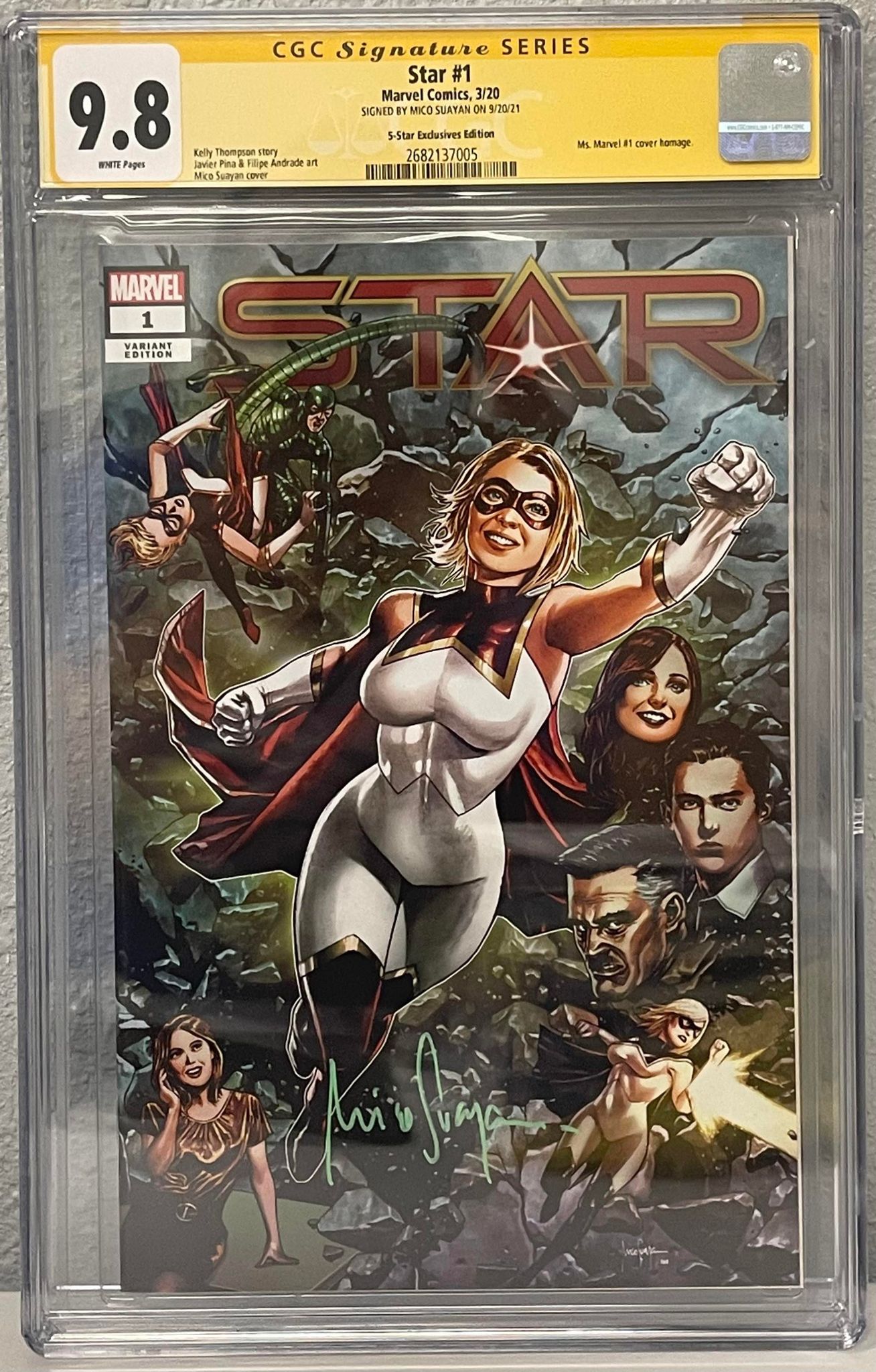 STAR #1 MICO SUAYAN EXCLUSIVE VARIANT SIGNED CGC 9.8