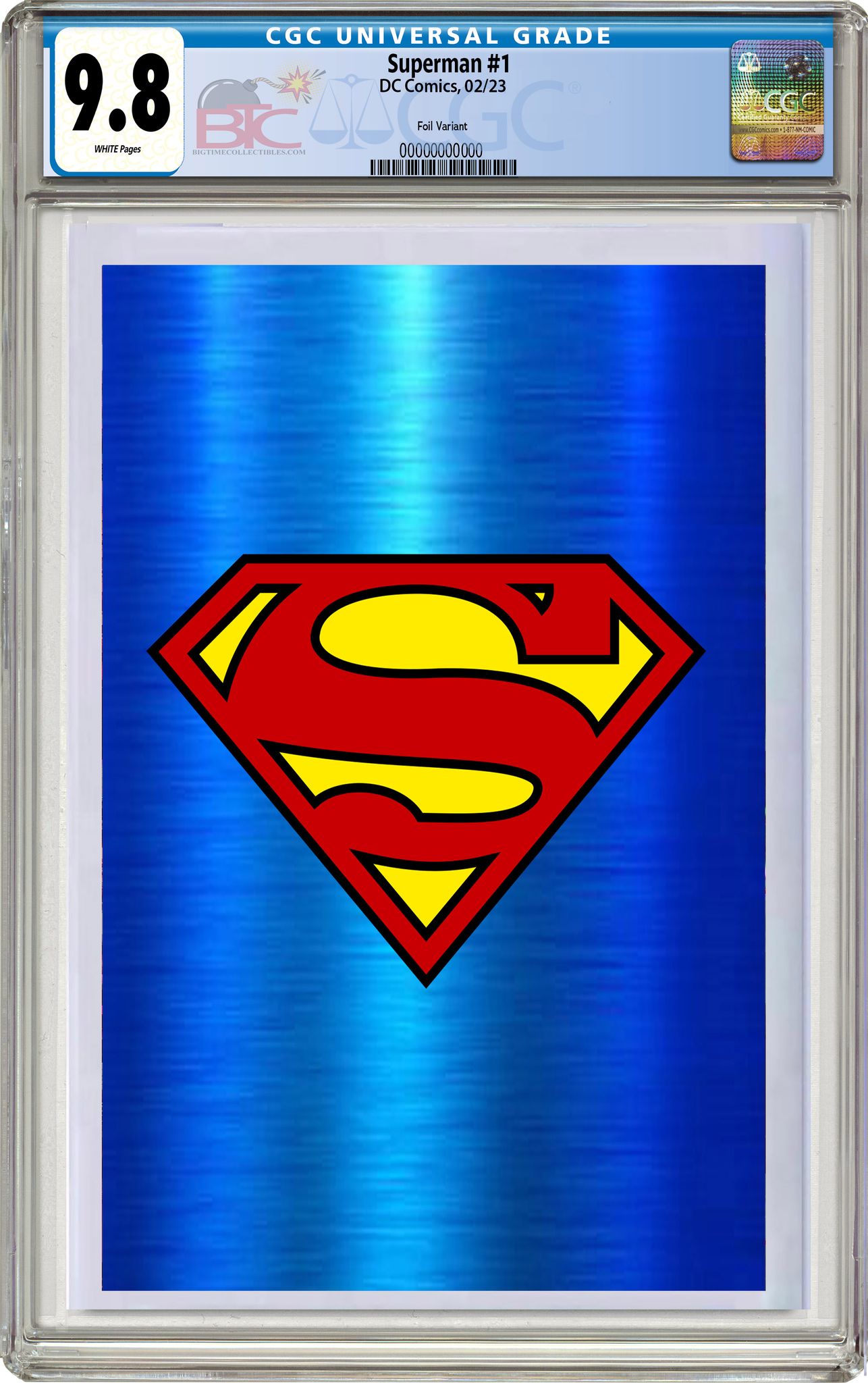 SUPERMAN #1 BLUE FOIL LOGO EXCLUSIVE