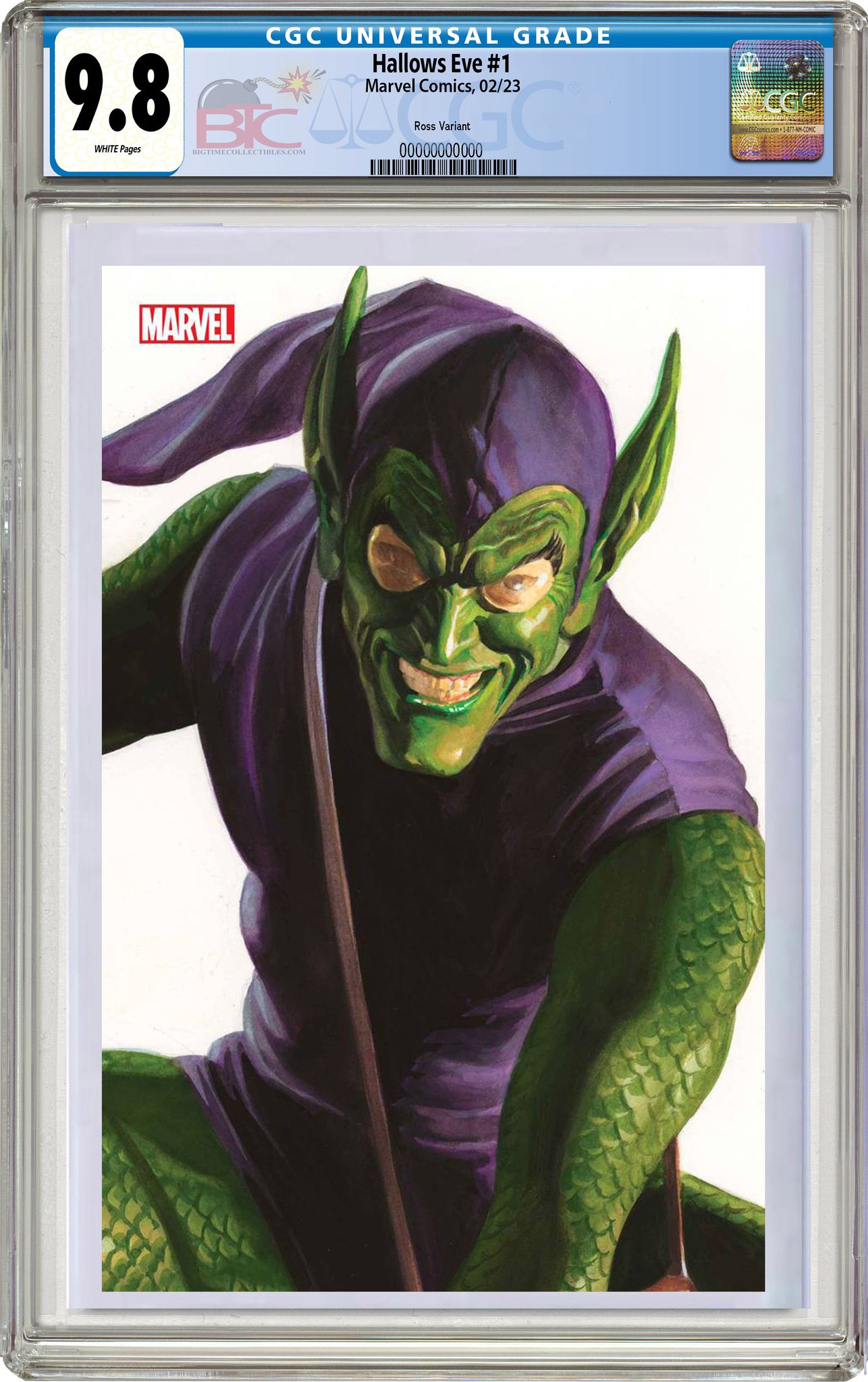 HALLOWS EVE #1 ROSS TIMELESS GREEN GOBLIN VIRGIN VARIANT CGC 9.8 (INSTOCK) C8