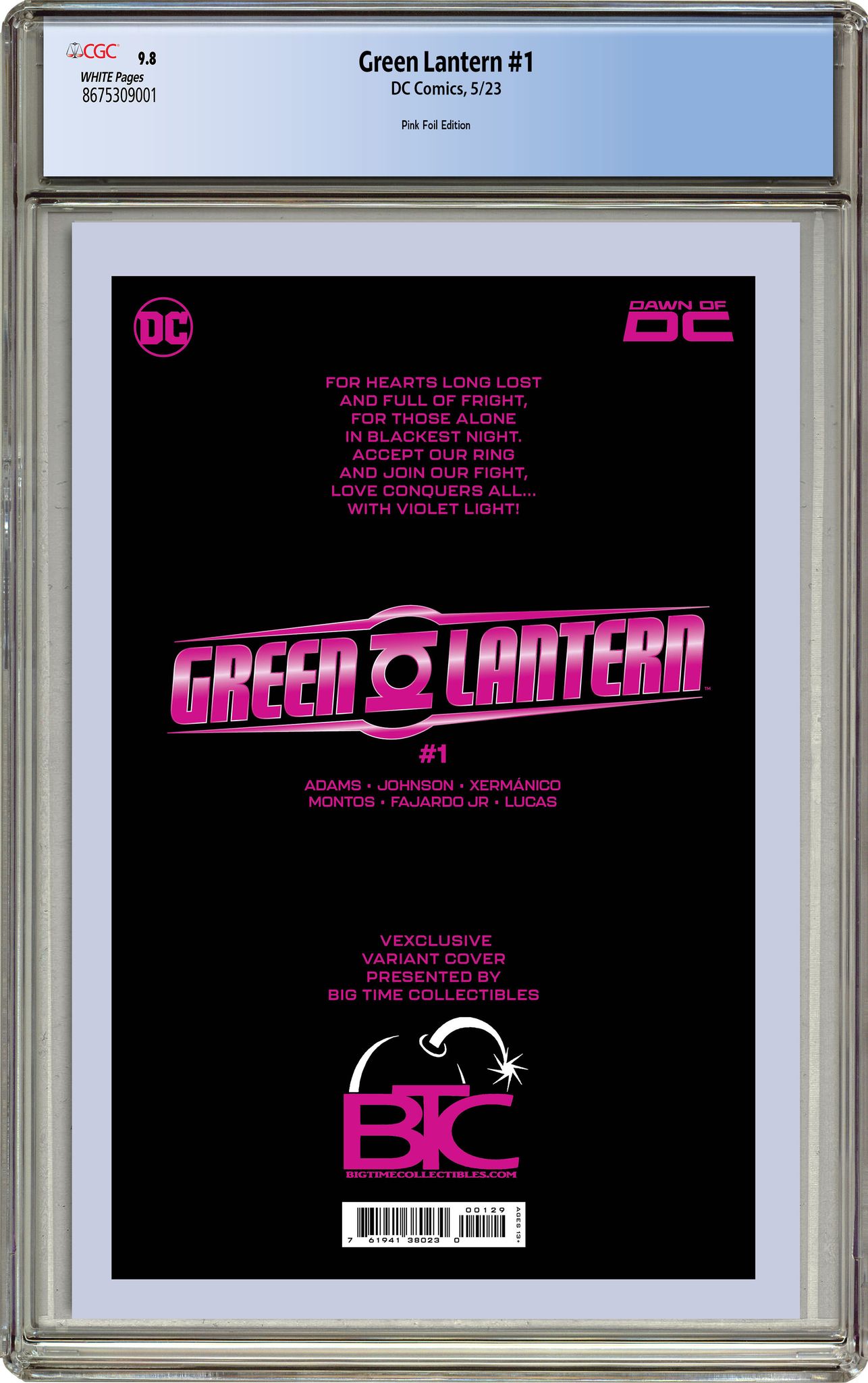 GREEN LANTERN #1 PINK LANTERN FOIL EDITION RAW & GRADED OPTIONS - 5/9/2023