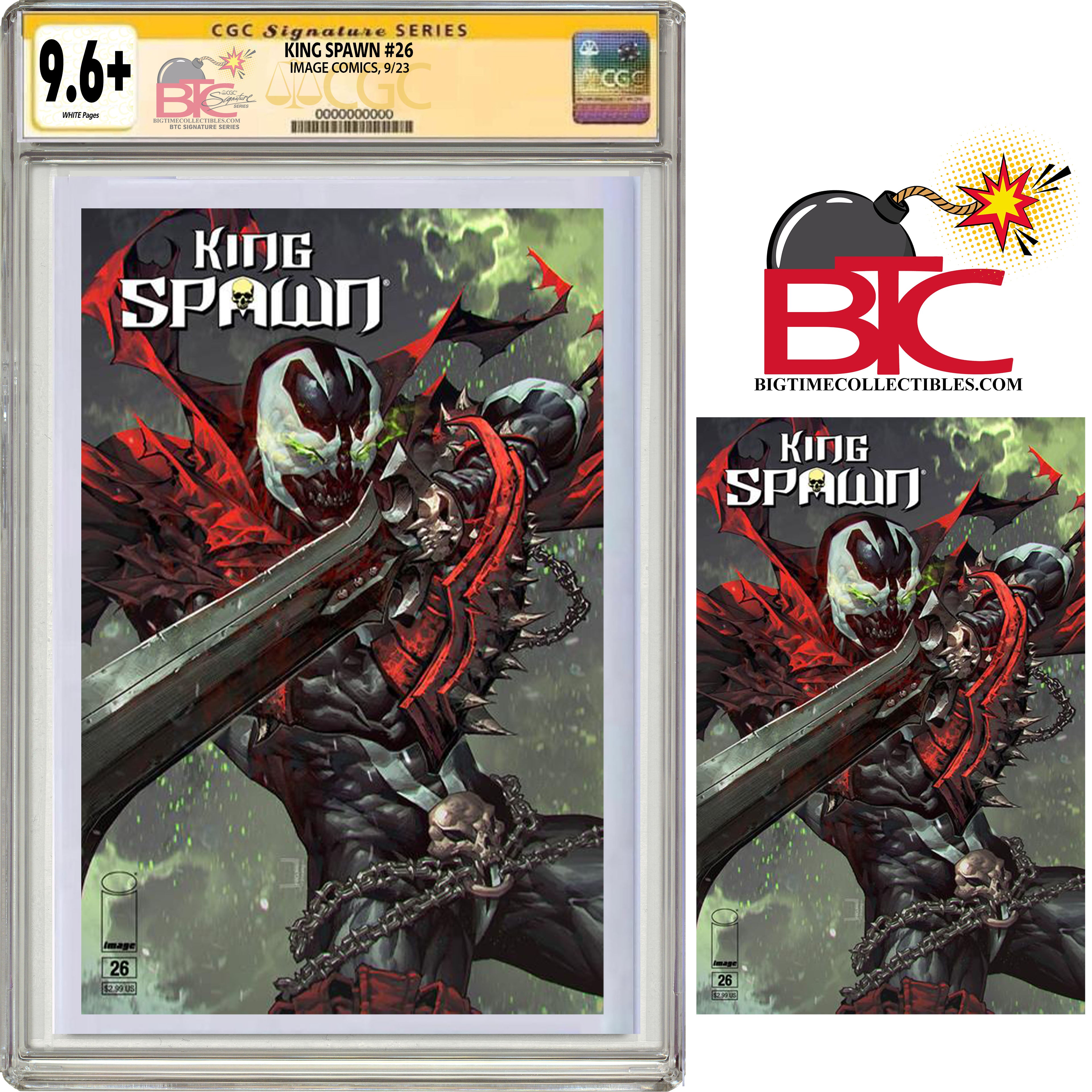 King Spawn store # 1 Variant Cover B CGC Graded 9.8