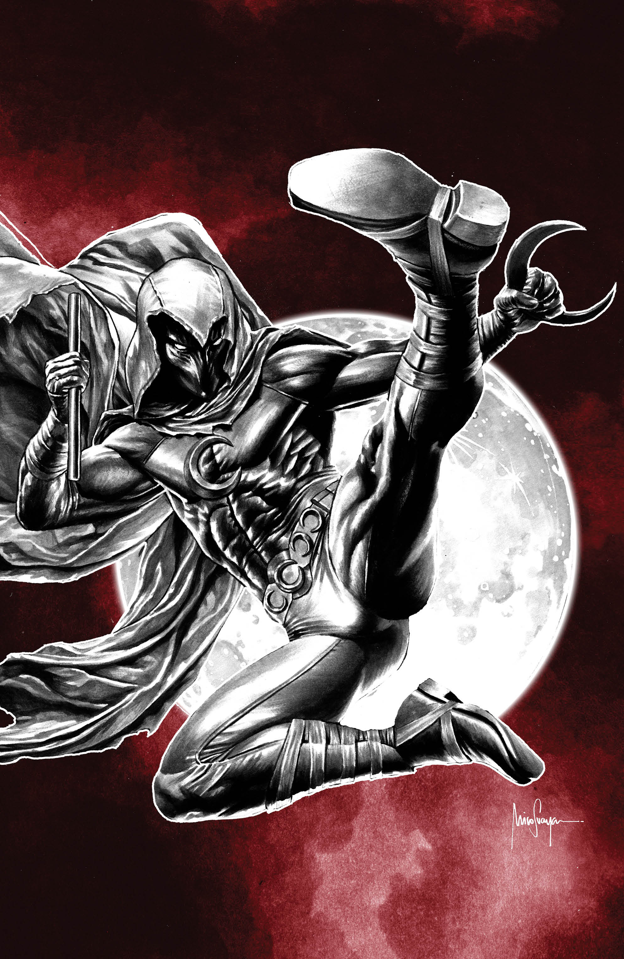 MOON KNIGHT: BLACK, WHITE & BLOOD 1 MICO SUAYAN EXCLUSIVE VARIANT OPTIONS