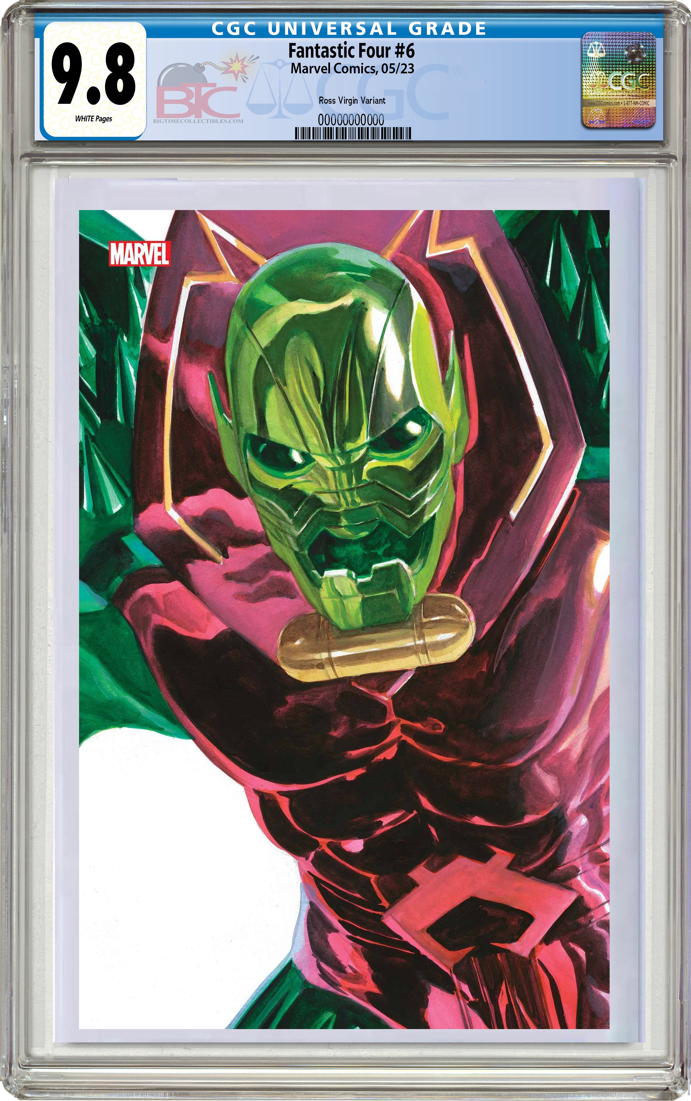 FANTASTIC FOUR #6 ALEX ROSS TIMELESS ANNIHILUS VIRGIN VARIANT CGC 9.8 (INSTOCK) C92