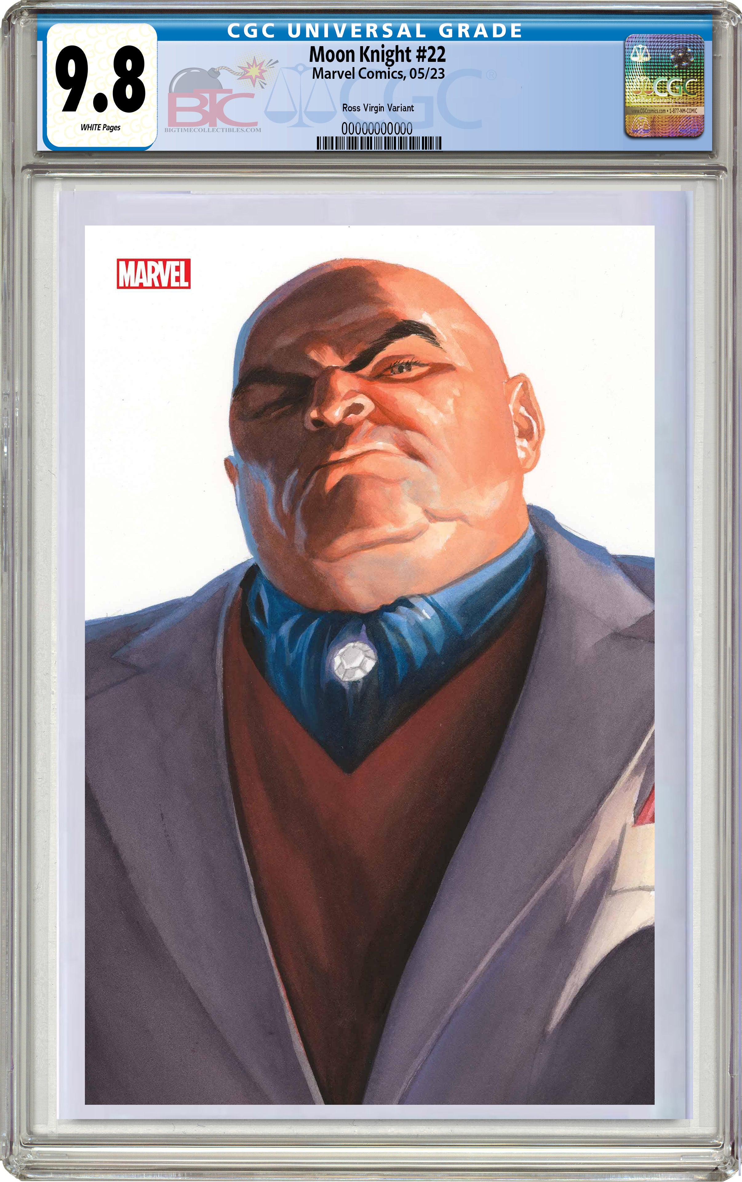 04/12/2023  MOON KNIGHT #22 ALEX ROSS TIMELESS KINGPIN VIRGIN VARIANT CGC 9.8 (INSTOCK) C92