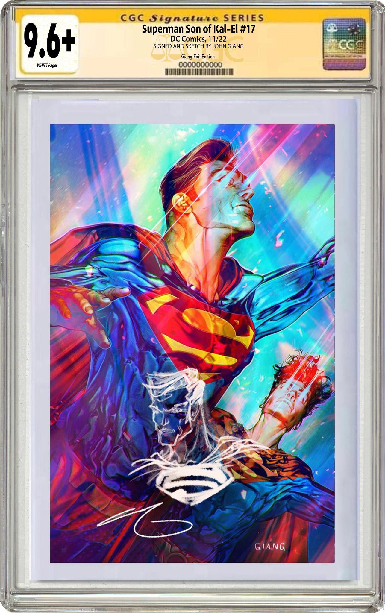 11/08/2022 SUPERMAN SON OF KAL-EL #17 JOHN GIANG EXCLUSIVE VIRGIN FOIL VARIANT