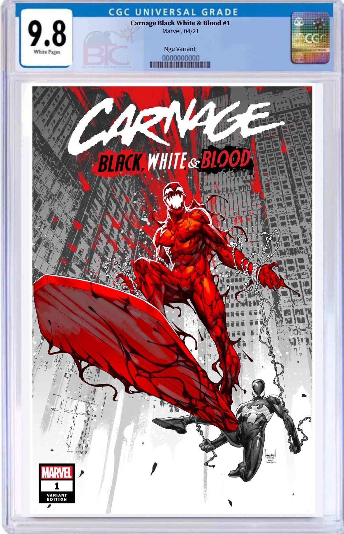 CARNAGE BLACK WHITE AND BLOOD #1 KAEL NGU VARIANT CGC OPTIONS
