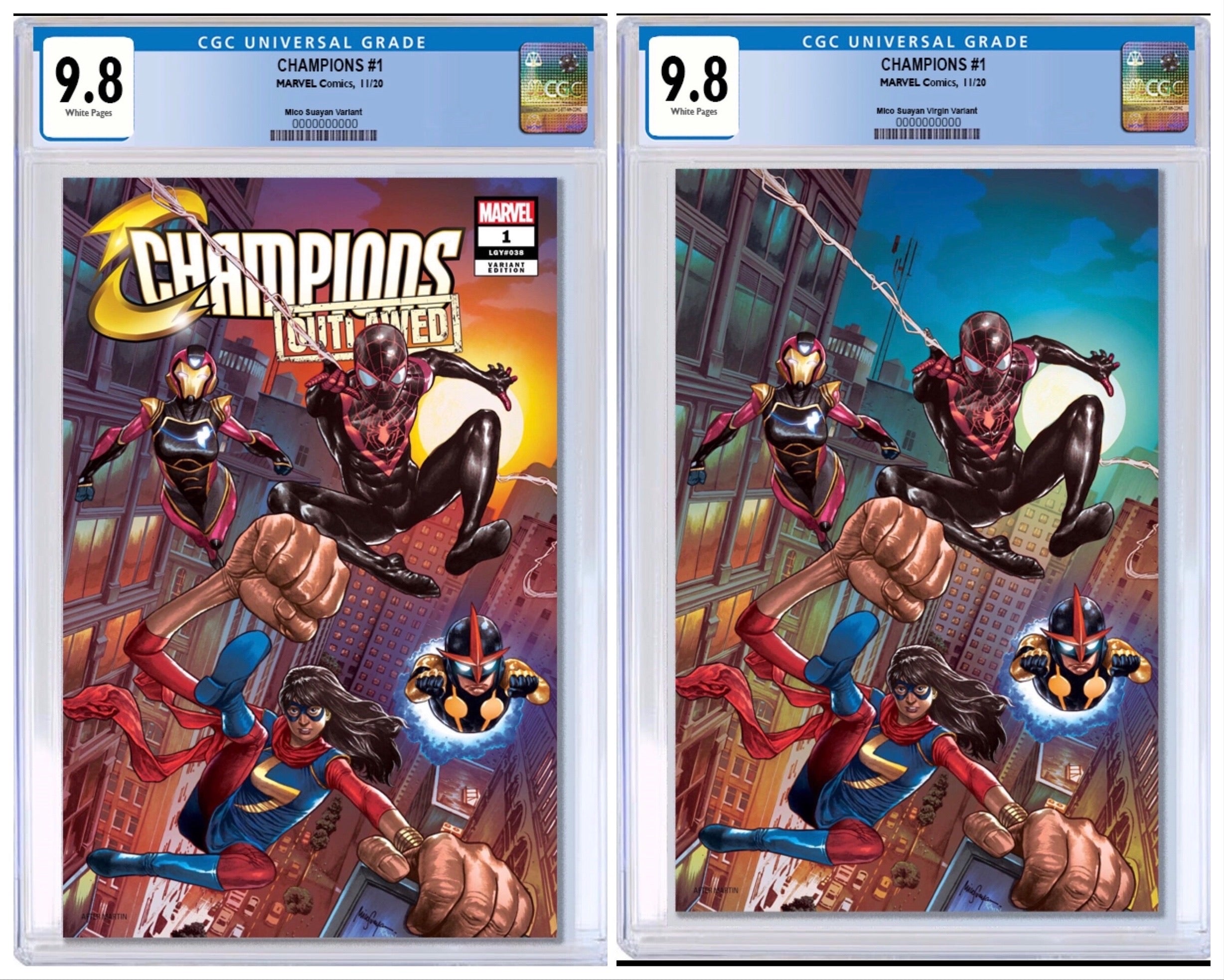 CHAMPIONS #1 MICO SUAYAN EXCLUSIVE VARIANT CGC 9.8 OPTIONS