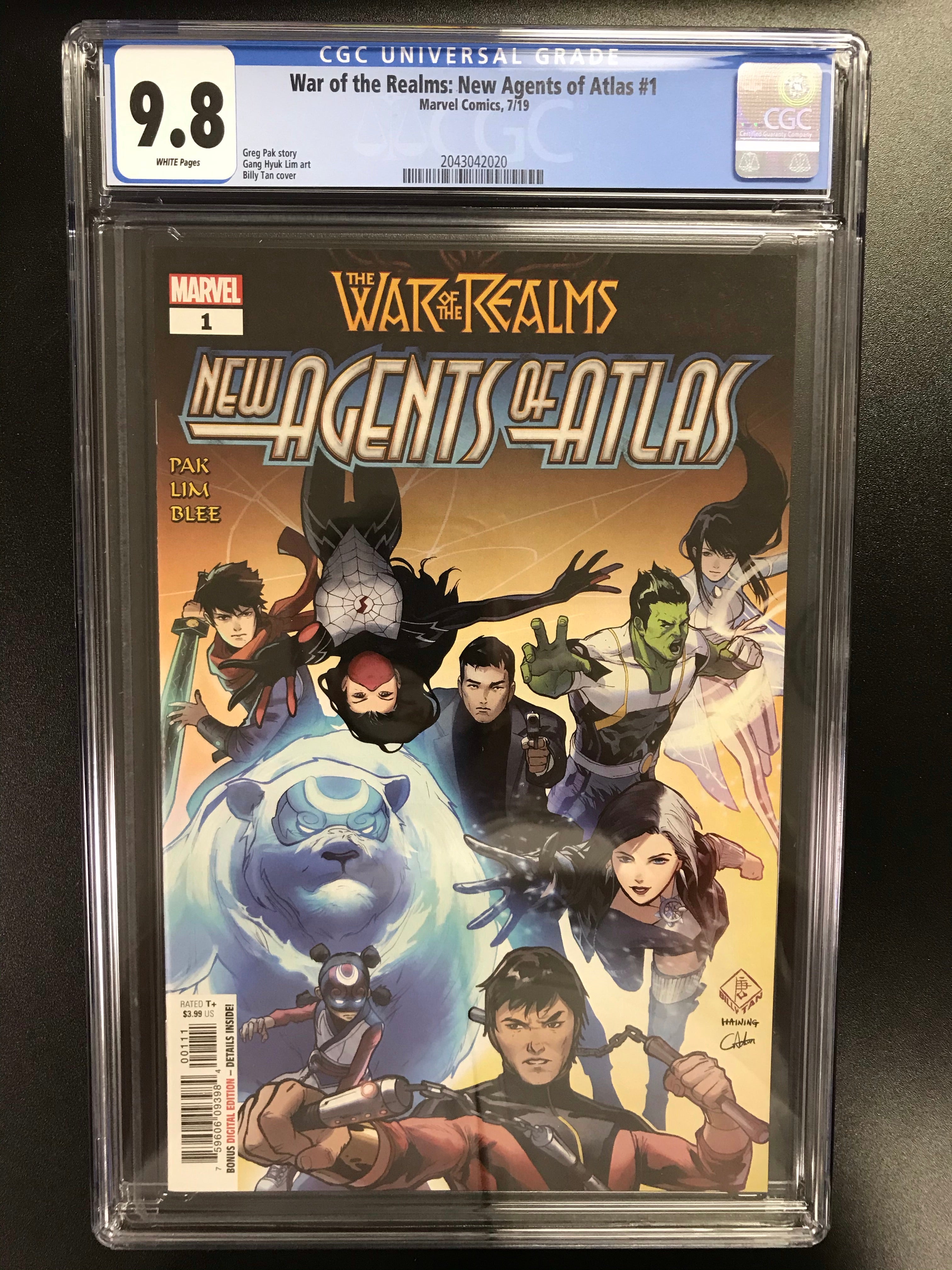 WAR OF REALMS NEW AGENTS OF ATLAS #1 CGC 9.8 (IN STOCK)