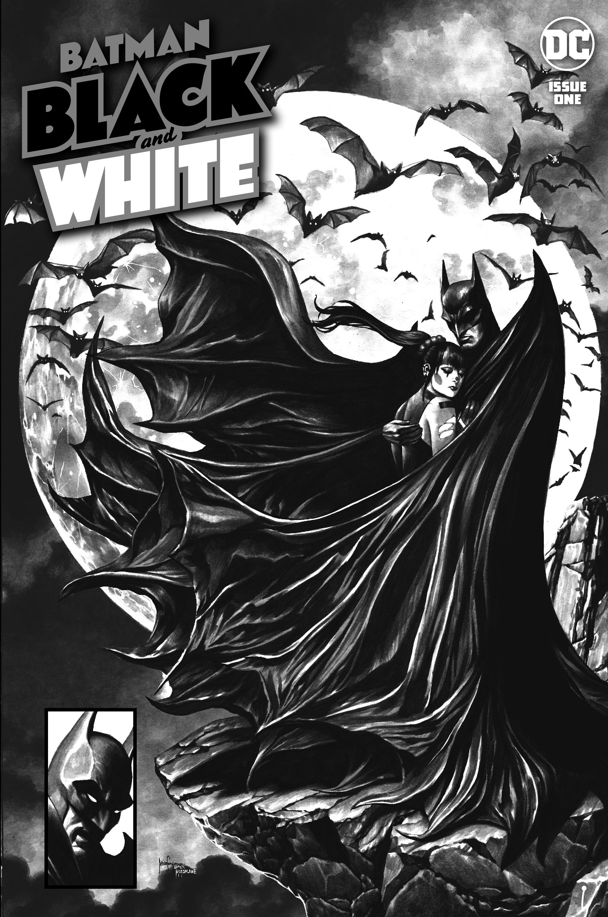 BATMAN BLACK & WHITE #1 MICO SUAYAN EXCLUSIVE (D1)