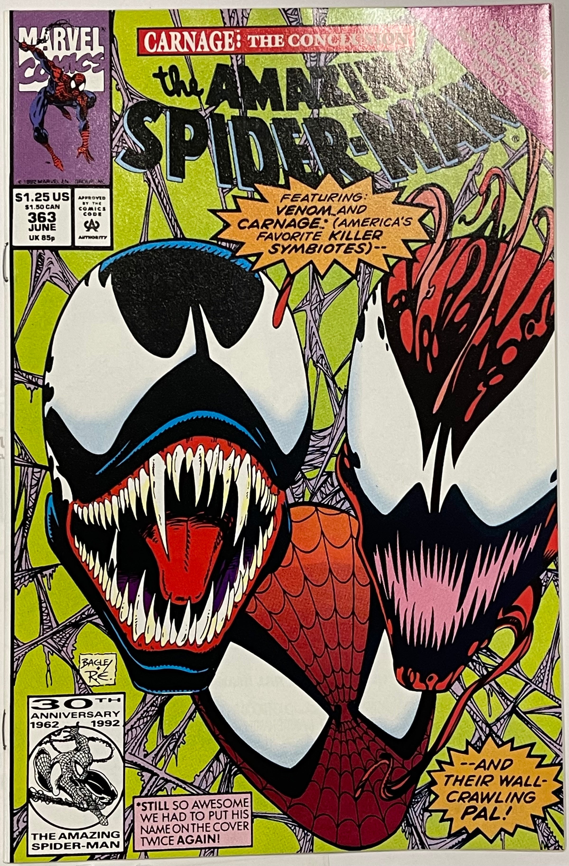 AMAZING SPIDER-MAN #363 3RD APPEARANCE OF CARNAGE(CB65)