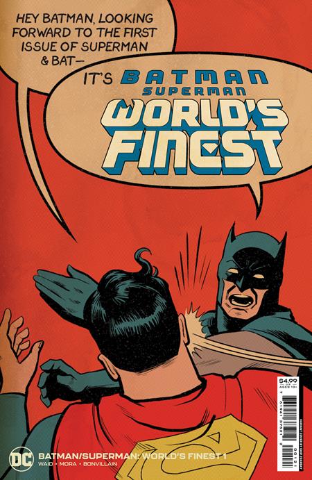 03/15/2022 BATMAN SUPERMAN WORLDS FINEST #1 CVR F INC 1:25 CHIP ZDARSKY BATMAN SLAP BATTLE CARD STOCK VAR