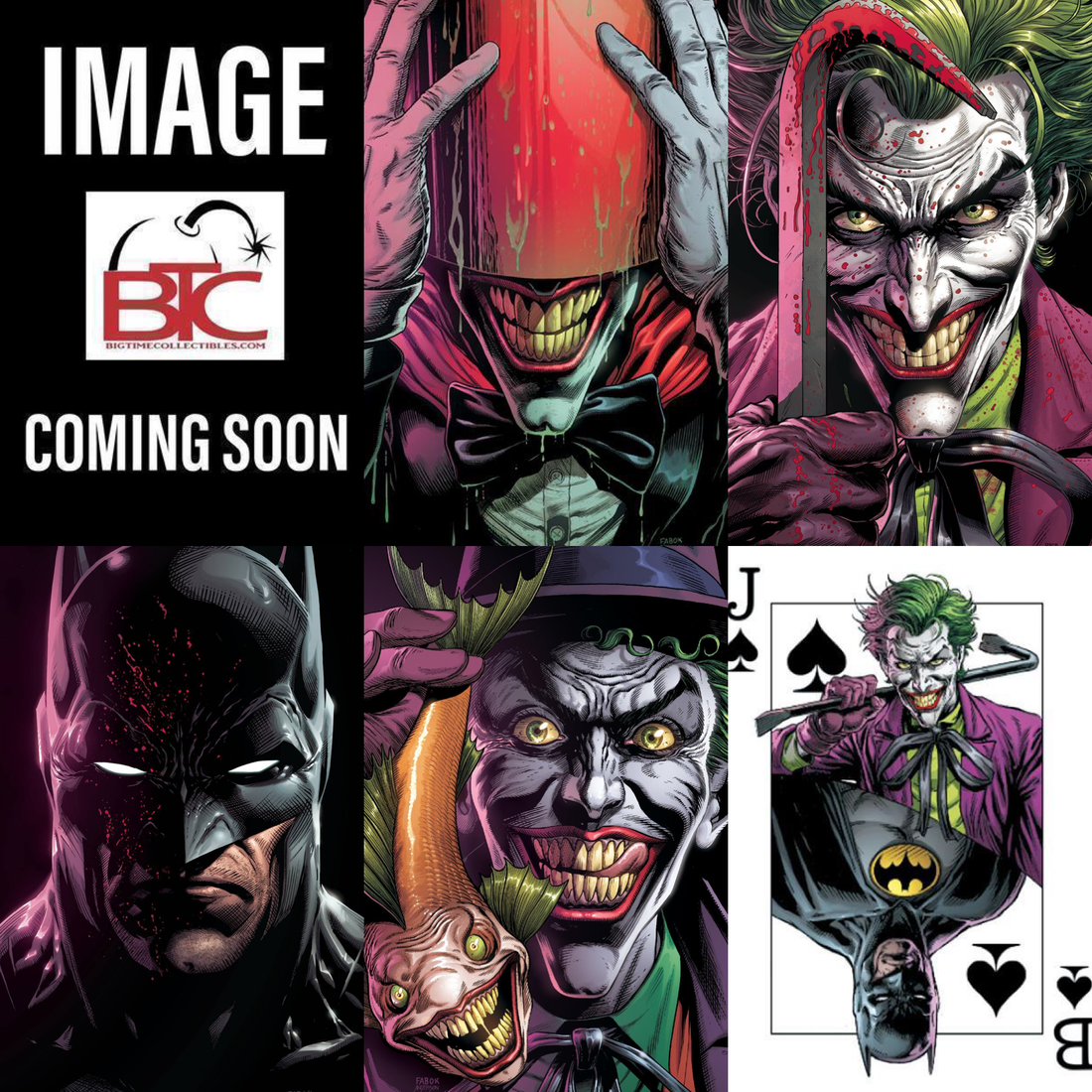 BATMAN THREE JOKERS #1 (OF 3) 5-PACK SET (W/FREE PLAYING CARDS PROMO P