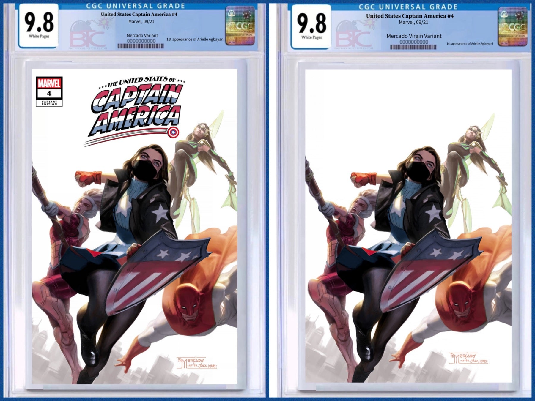 09/22/2021 UNITED STATES CAPTAIN AMERICA #4 MIGUEL MERCADO EXCLUSIVE FIRST APPEARANCE OF ARIELLE AGBAYANI