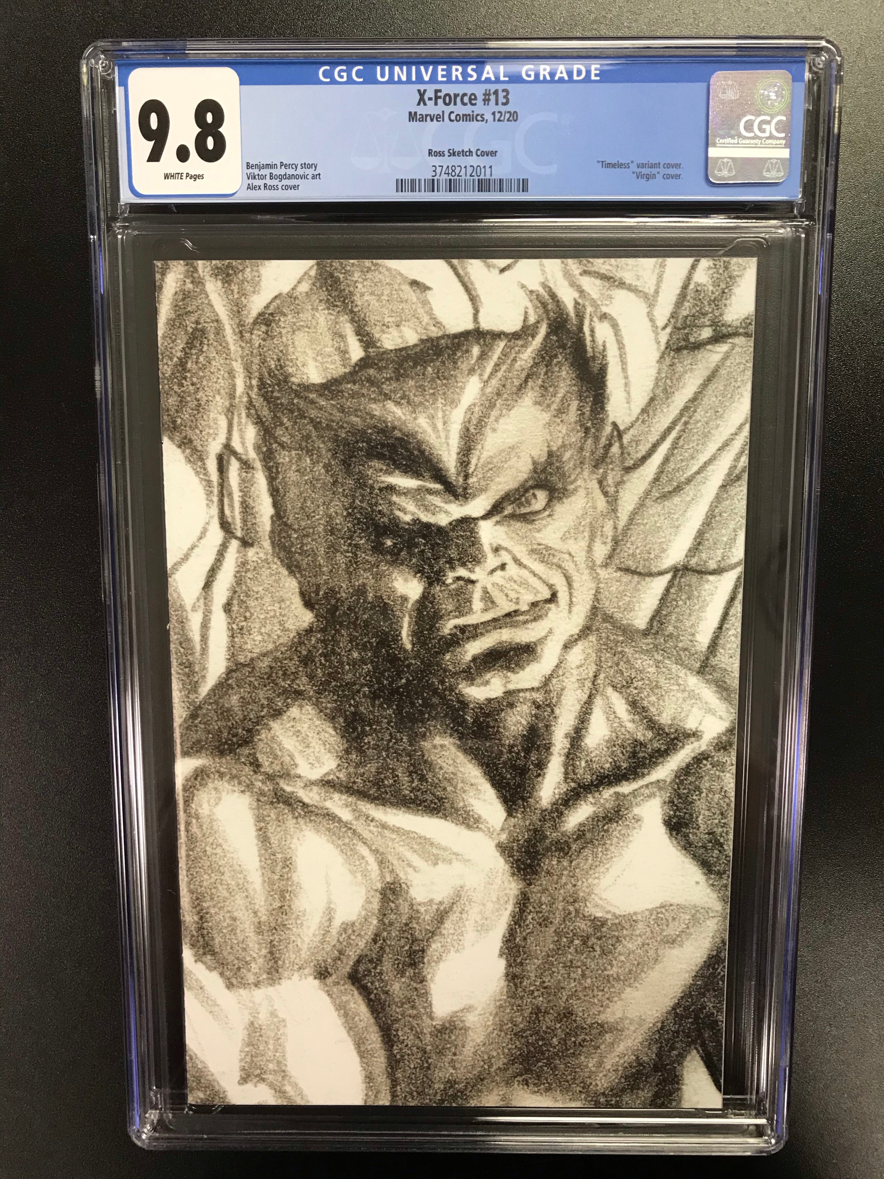 X-FORCE #13 ALEX ROSS 1:100 TIMELESS SKETCH VARIANT CGC 9.8