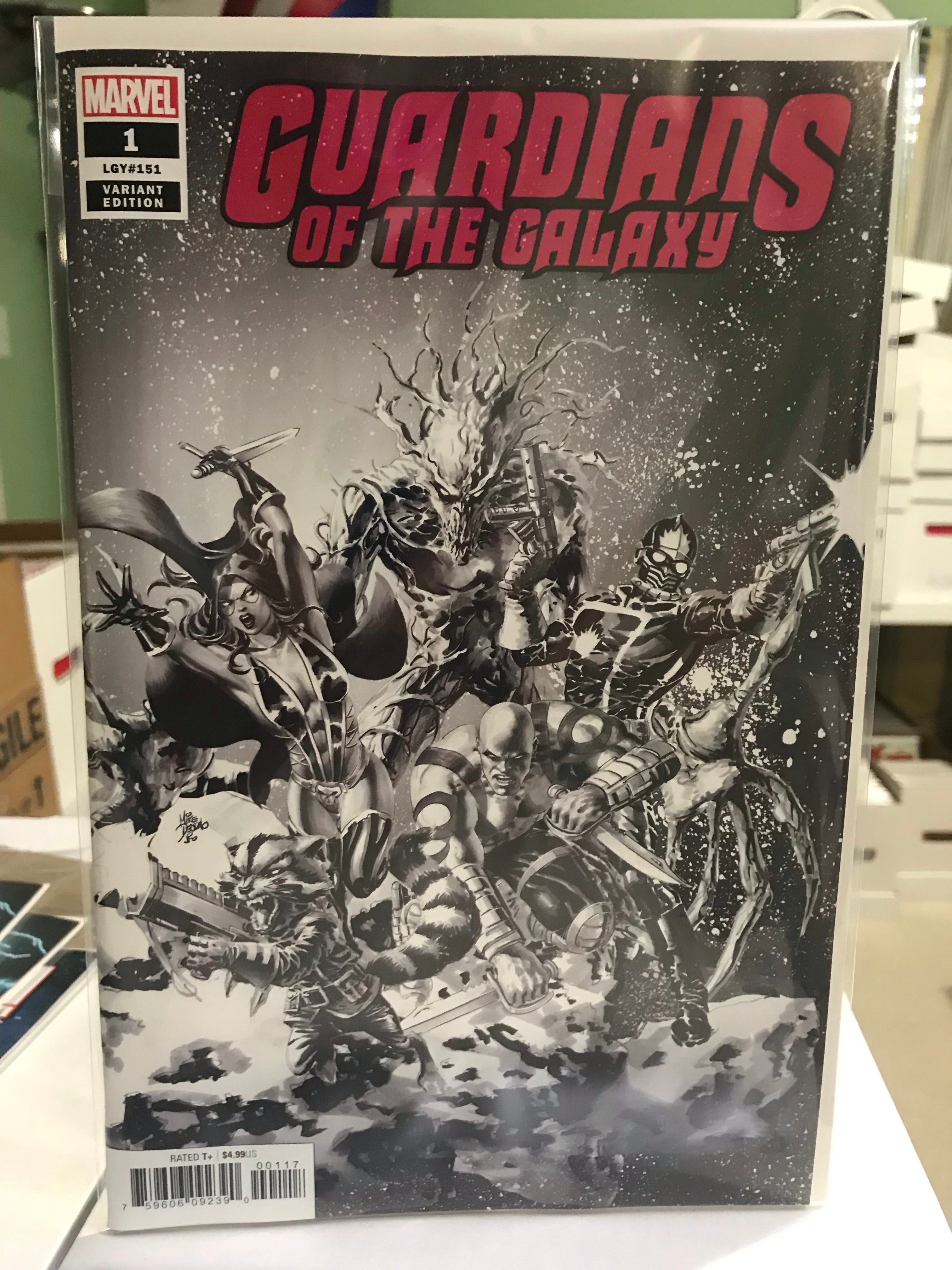 GUARDIANS OF THE GALAXY #1 PARTY SKETCH VARIANT 1 PER STORE VARIANT 01/23/19