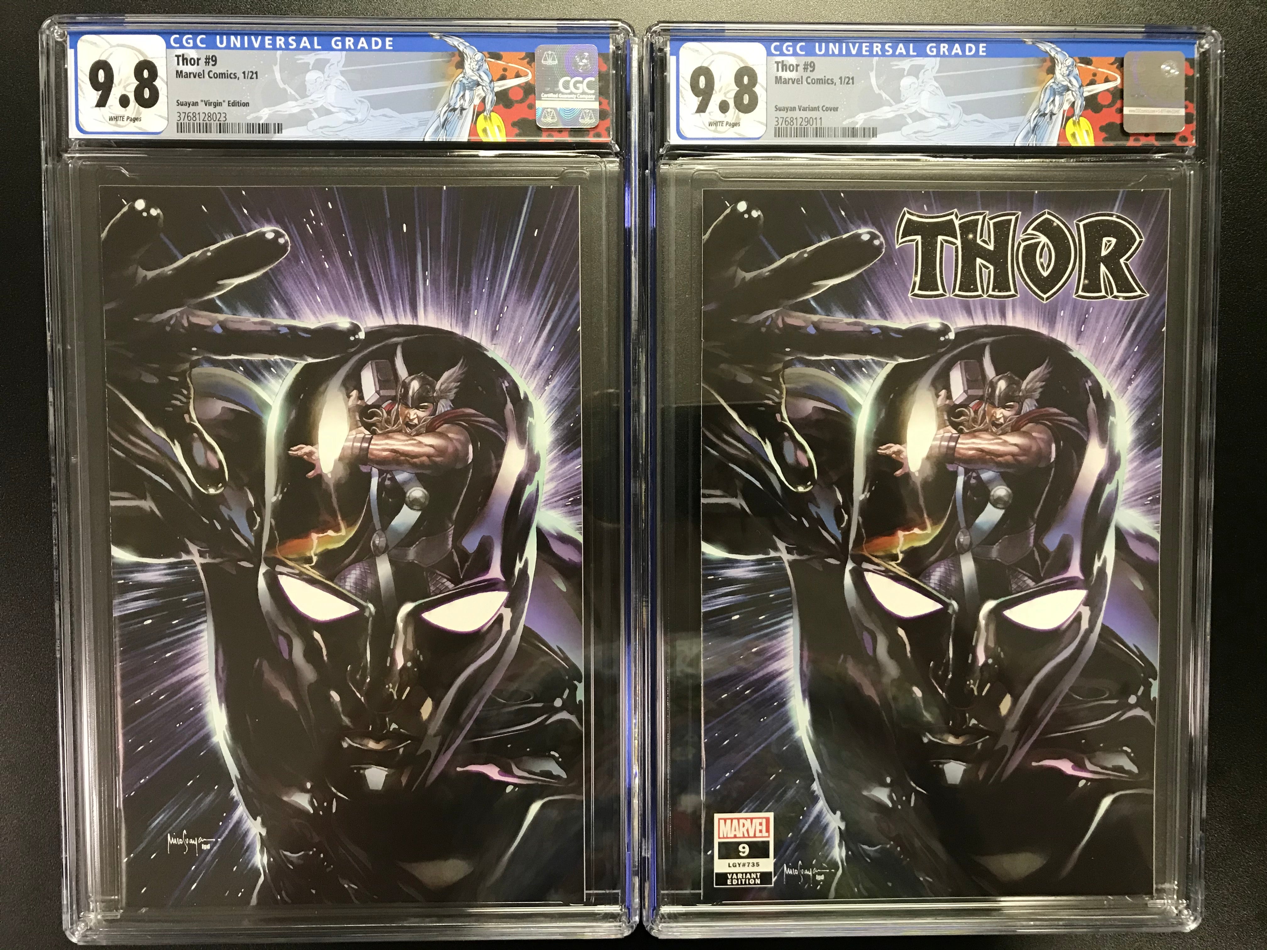 THOR #9 MICO SUAYAN EXCLUSIVE VARIANT CGC OPTIONS W/RETIRED SILVER SURFER CUSTOM LABEL