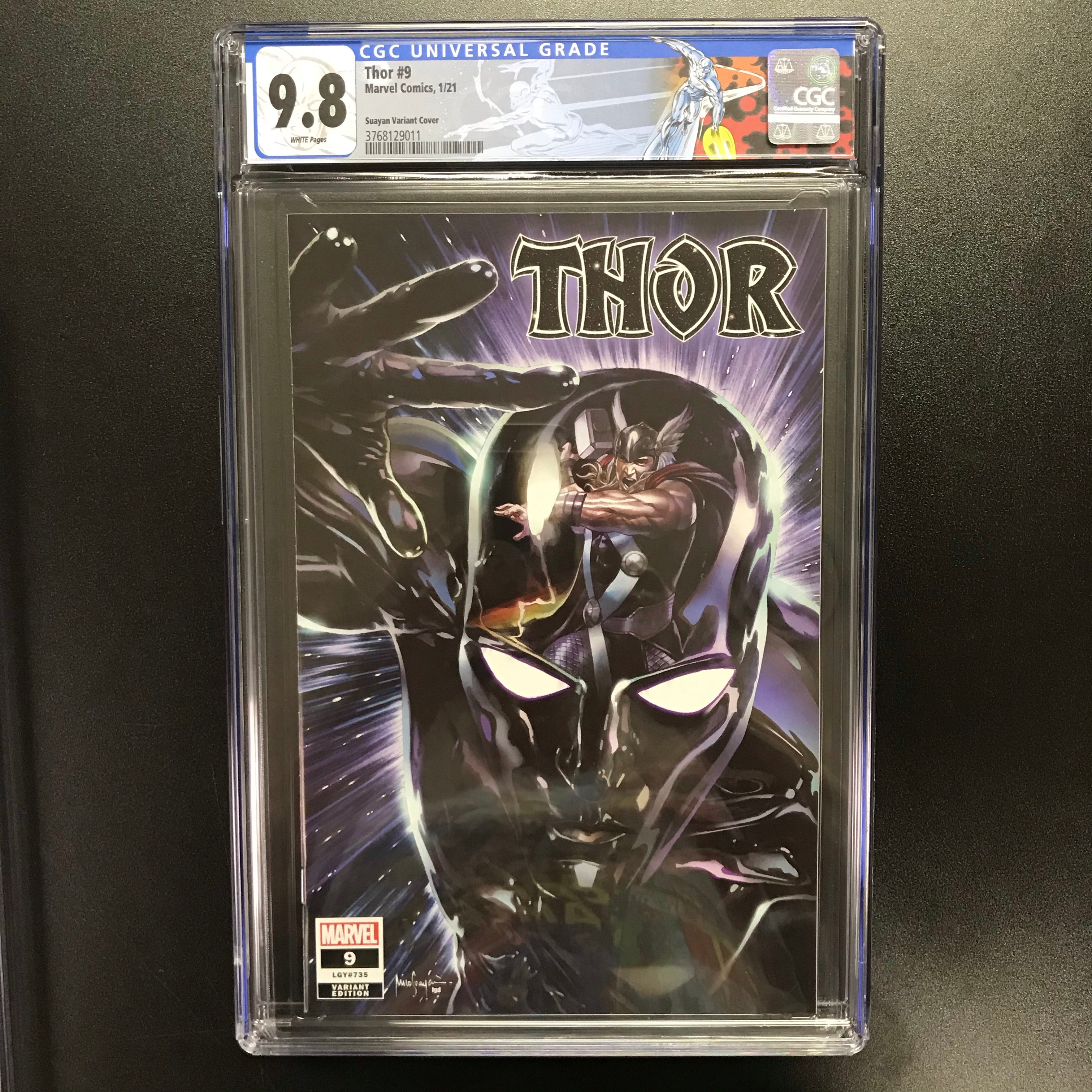 THOR #9 MICO SUAYAN EXCLUSIVE VARIANT CGC OPTIONS W/RETIRED SILVER SURFER CUSTOM LABEL