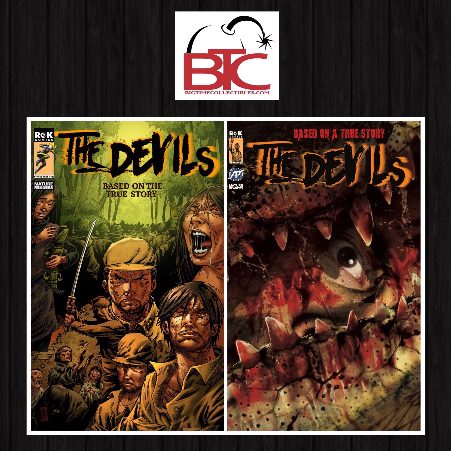 THE DEVILS #1 & #2 BTC EXCLUSIVE LIMITED TO 300 COPIES PRINT RUN WITH NUMBERED COA (NM RAW COPY)
