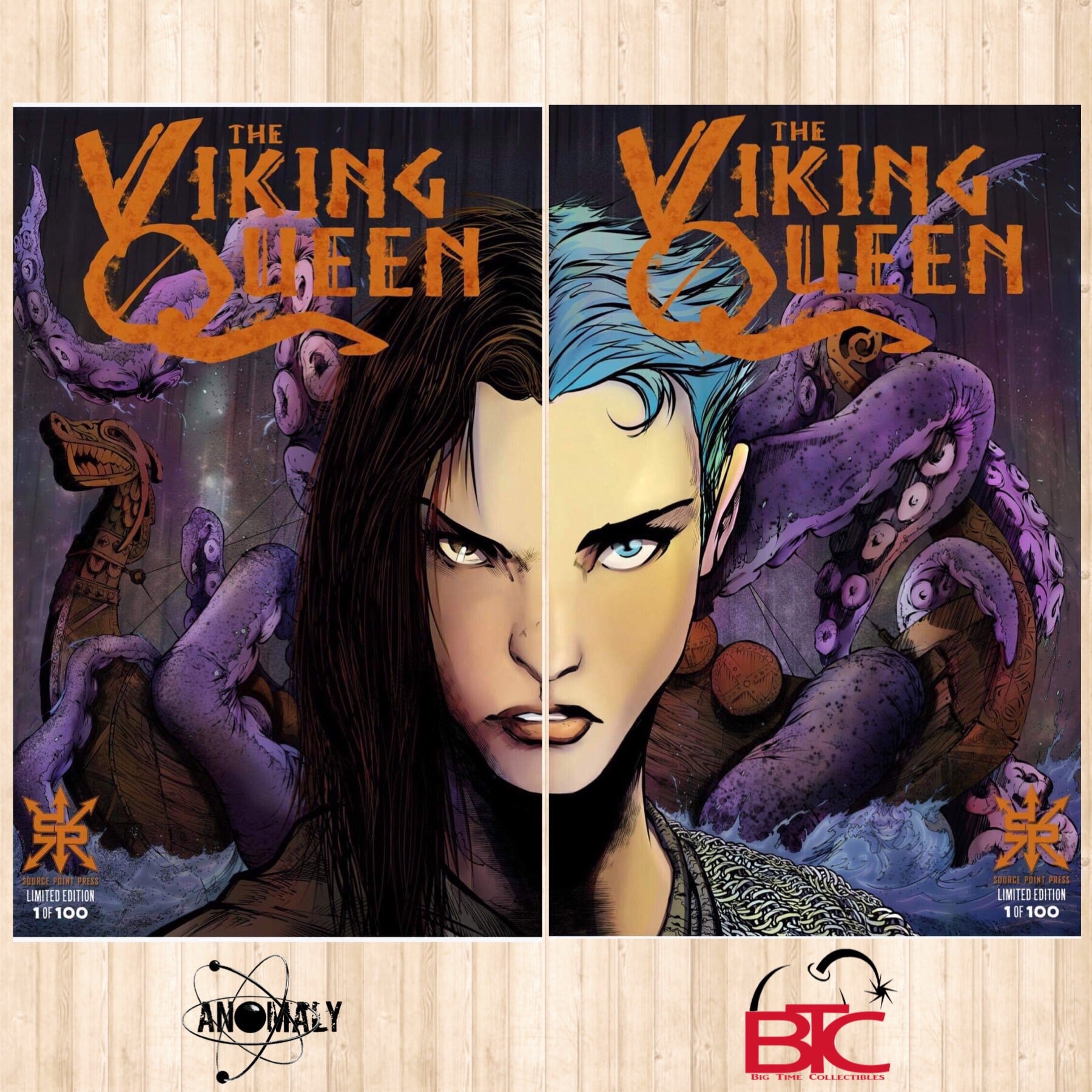 VIKING QUEEN ONE SHOT BTC & ANOMALY CONNECTING VARIANT COVER SET