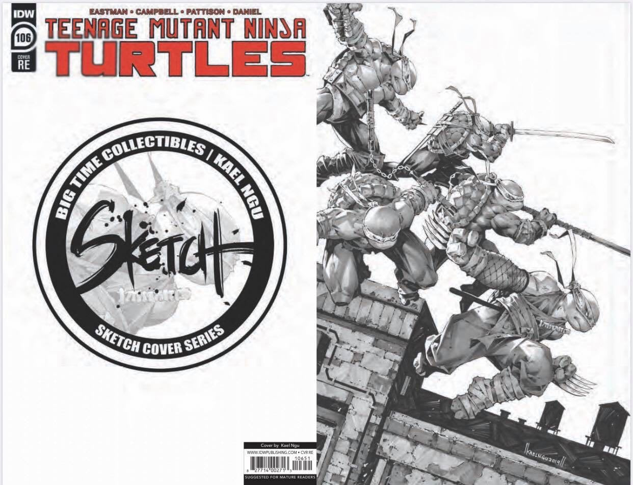 TMNT #106 BTC / KAEL NGU SKETCH COVER SERIES ONE 07/15/20