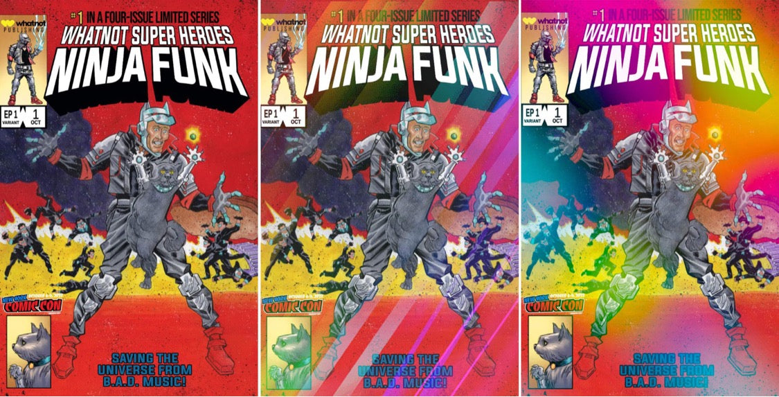 Ninja Funk shops # 1 Variant Triple Signed Homage