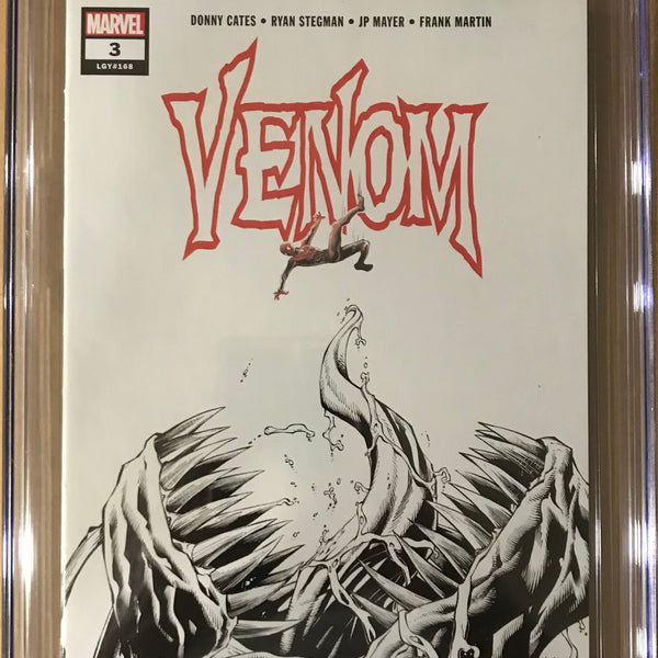 VENOM #3 FOURTH PRINT 1ST OF KNULL CGC 9.8 W/RETIRED VENOM CUSTOM LABE